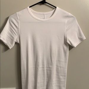 Everlane white ribbed tee